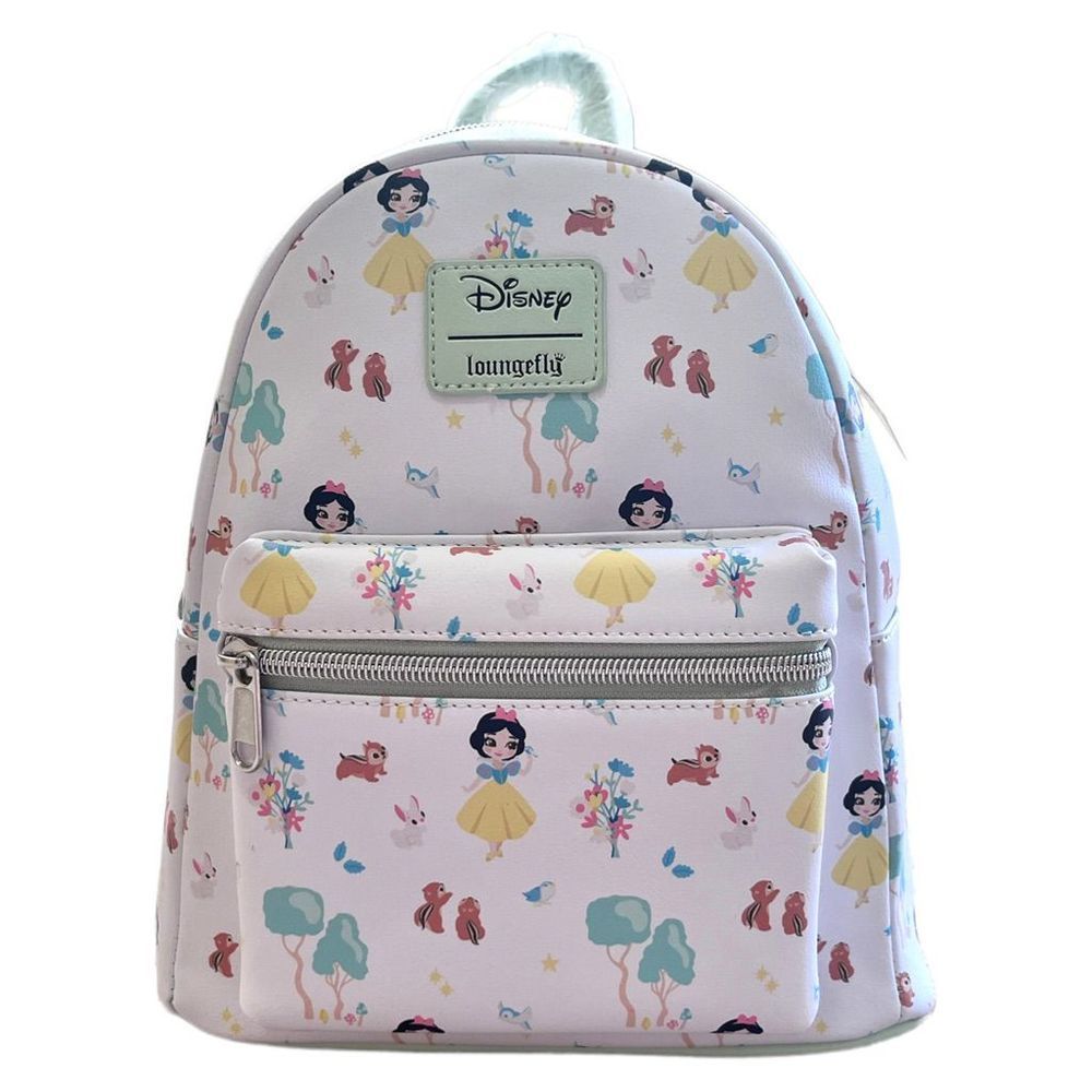 NWT Disney Loungefly Snow White & Seven Dwarfs Chibi Art Forest Mini Backpack